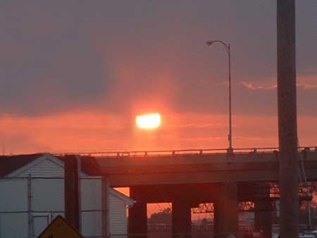 Sunset over the LB Bridge